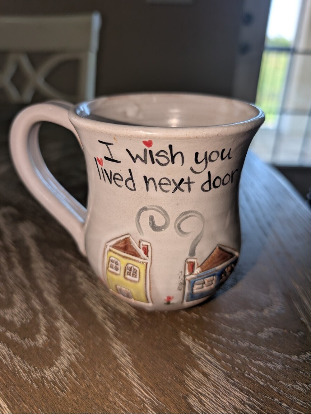MudWorks Pottery "I wish you Lived Next Door" Coffee Mug